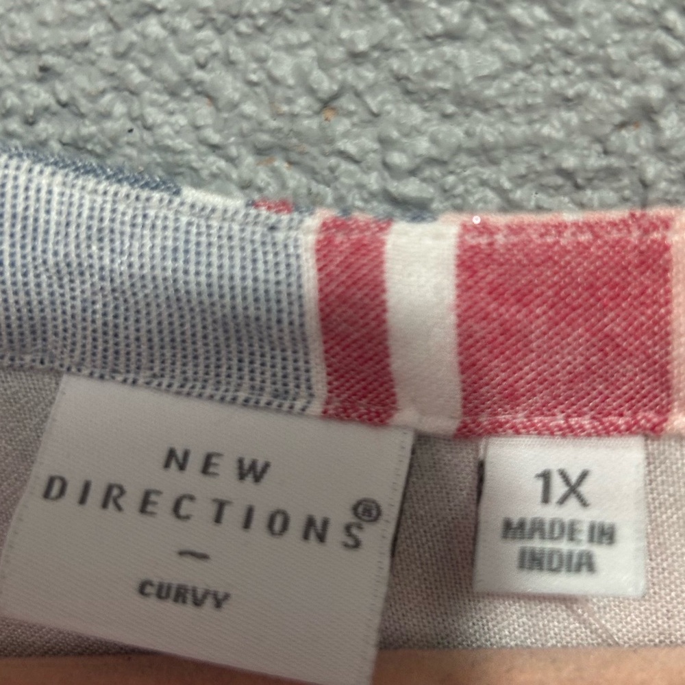 New directions curvy striped midi dress size 1x - Picture 7 of 8